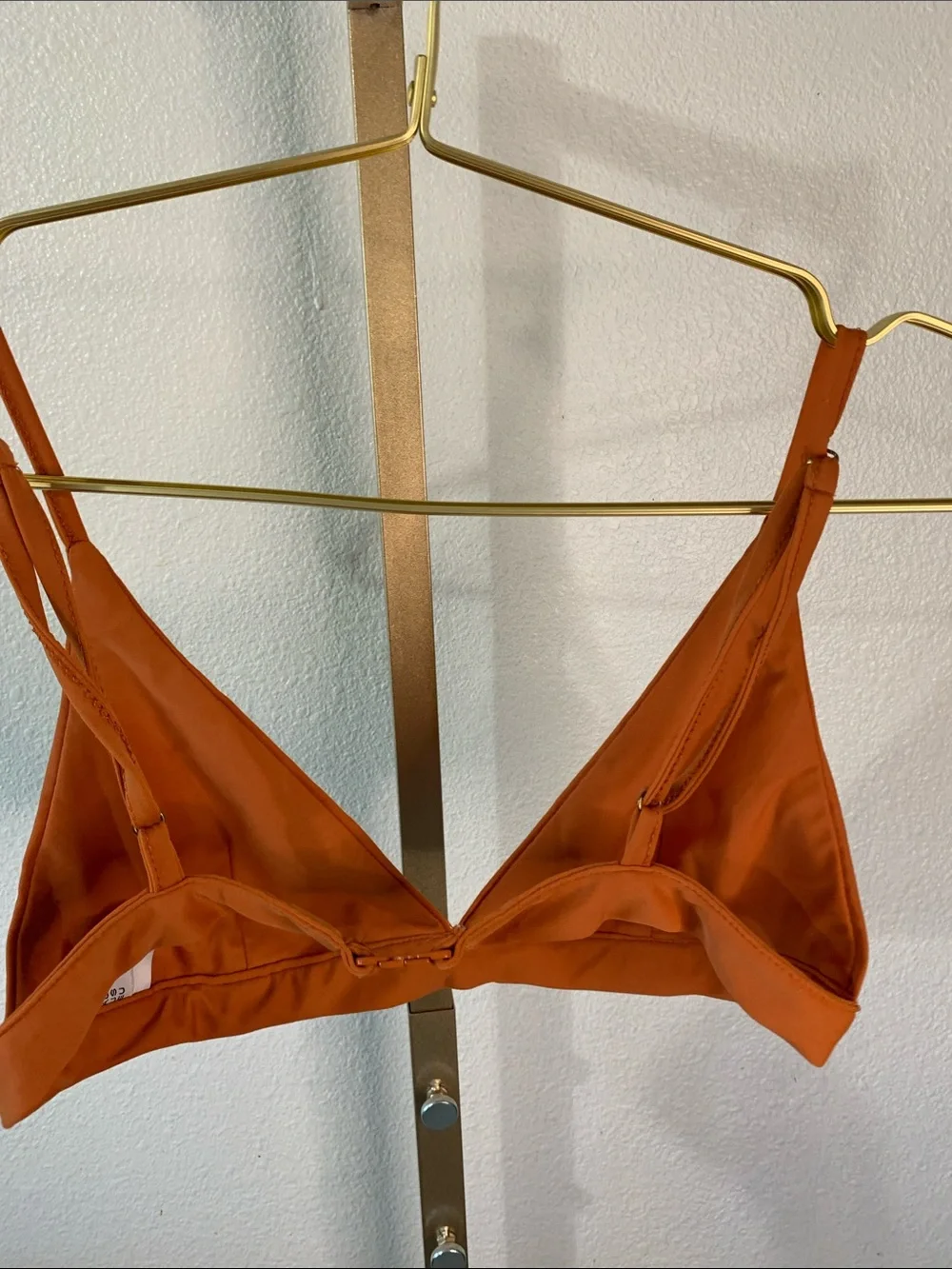Polly- Women's Triangle Bralette - Rust Orange- Size 6